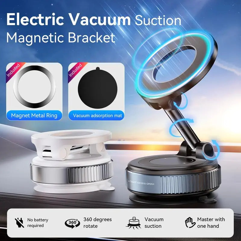 2026 Upgraded Vacuum MagSafe Magnetic Car Phone Holder