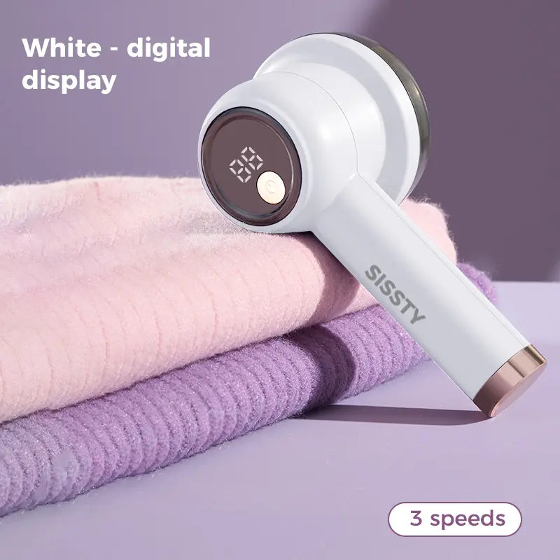 3-Speed LED Digital Fabric Shaver Rechargeable Lint Remover For Clothes