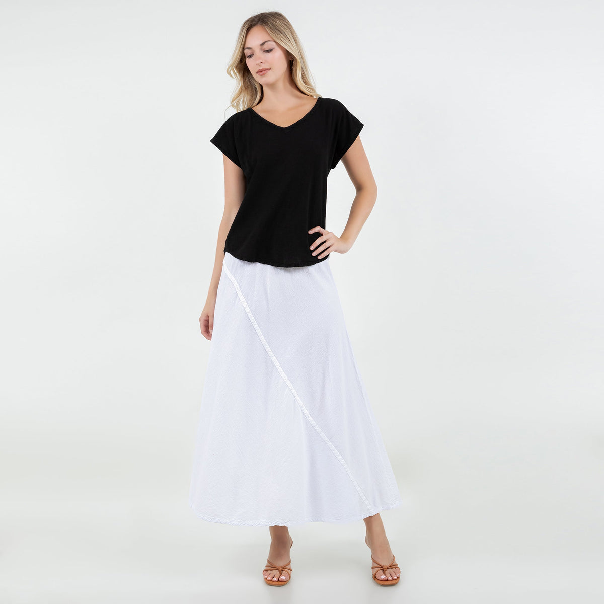 Meagan Short Sleeve Cotton Gauze Top