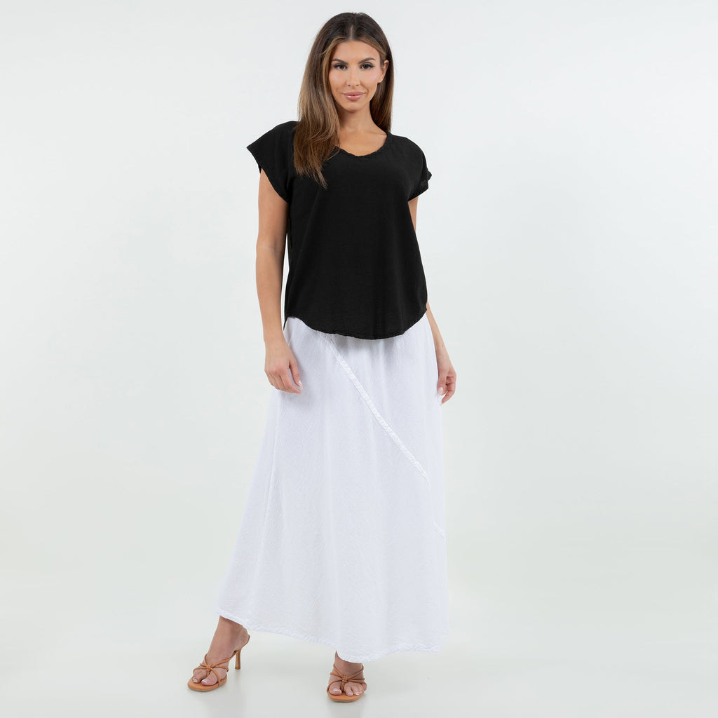 Meagan Short Sleeve Cotton Gauze Top
