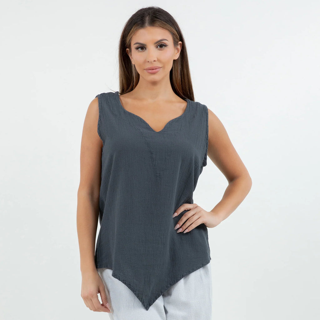 Nancy Top - Favorite Tank Top 100% Cotton Gauze
