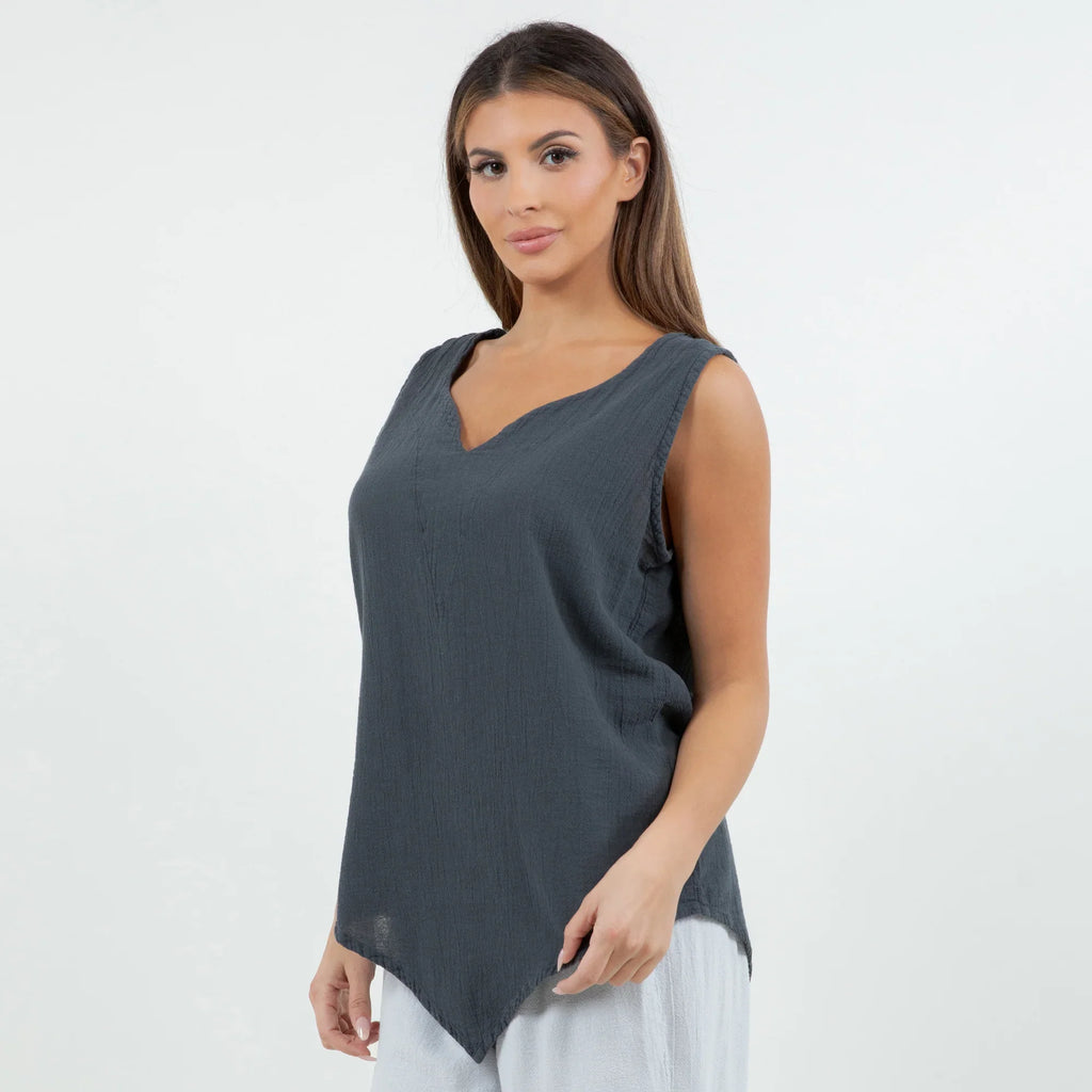 Nancy Top - Favorite Tank Top 100% Cotton Gauze