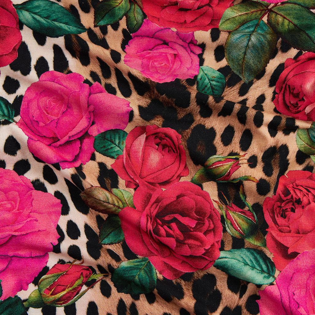 Wild Roses Ruffled Twirl Bodysuit Dress